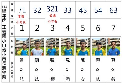自治市長選舉結果